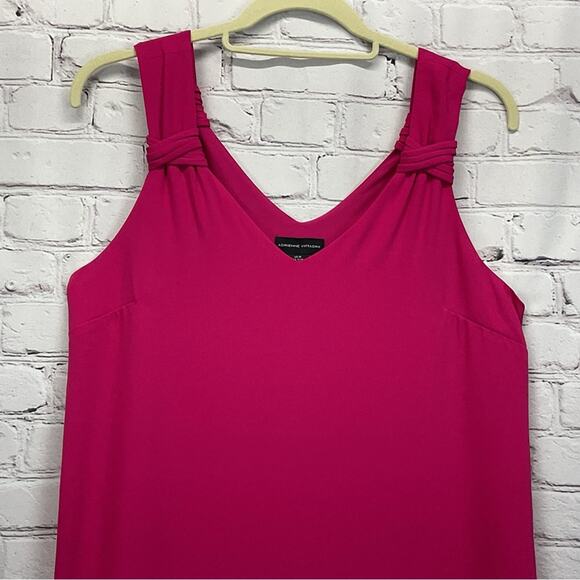 Adrienne Vittadini Shift Dress Women's Size M Fuchsia Mini Sleeveless Party Date - Picture 3 of 6